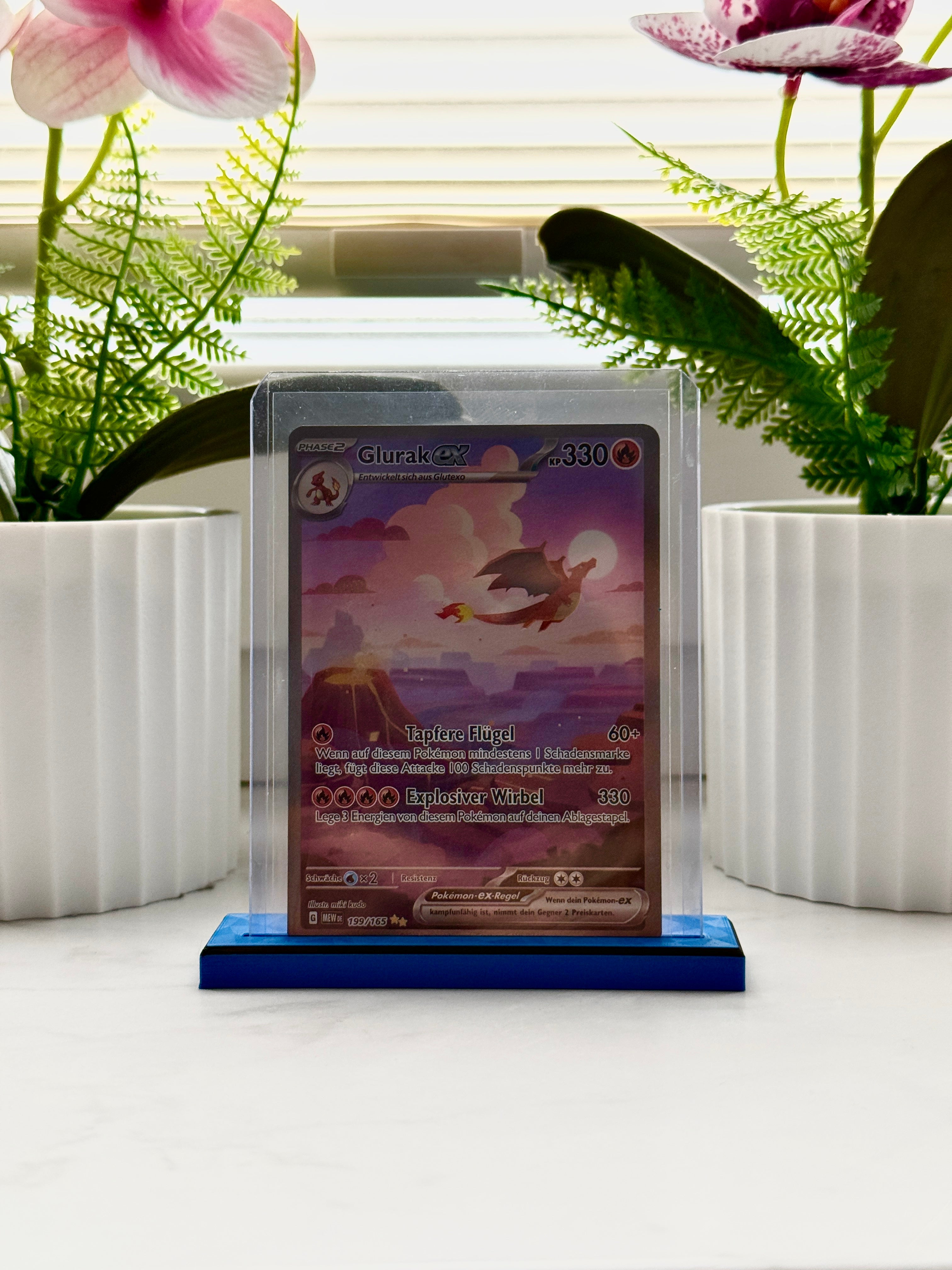Toploader Aufsteller Blau/Schwarz - Für alle gängigen TCGs (2er Set)