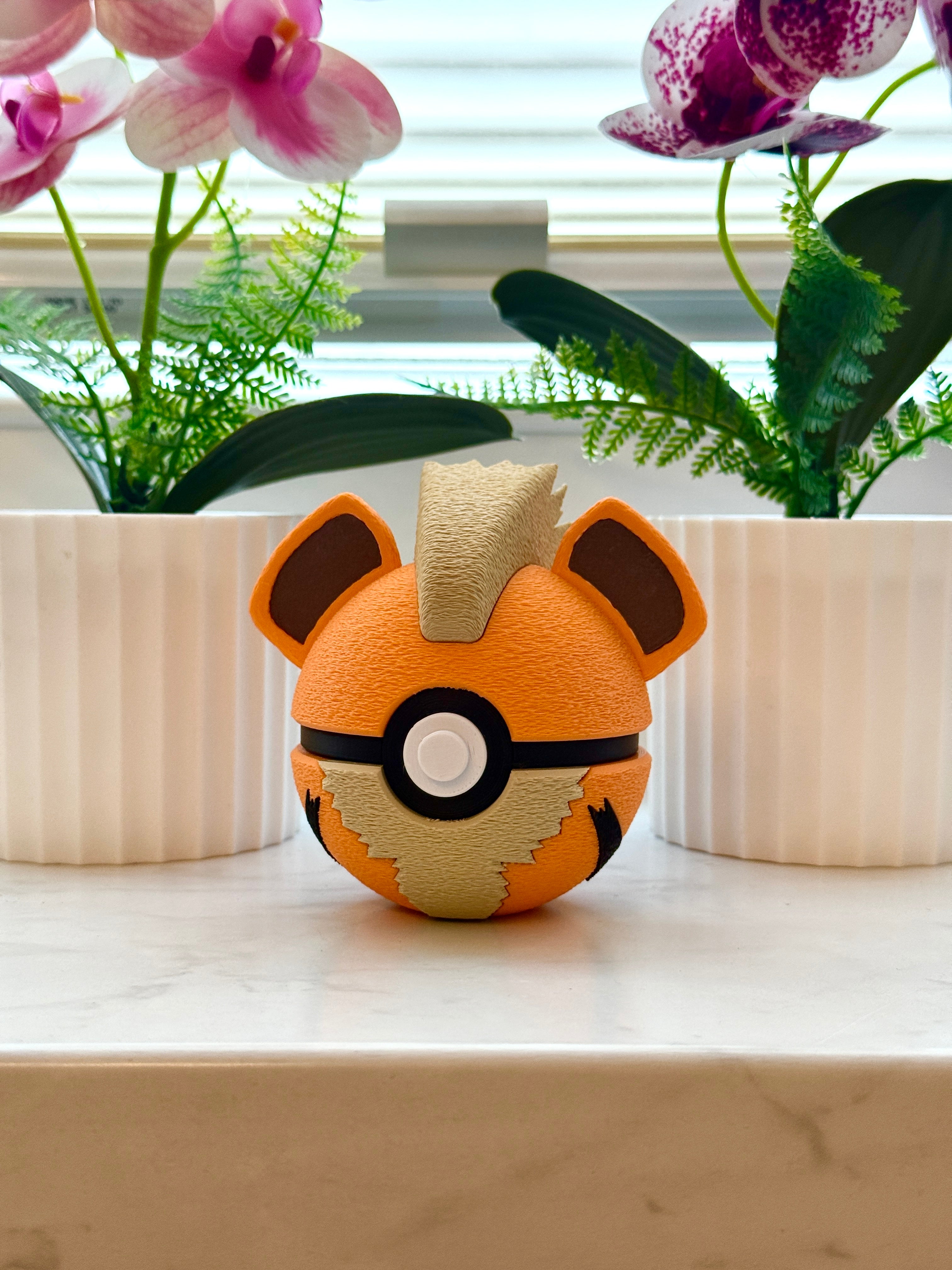 Fukano Monsterball #058 | 3D-Druck Figur | Dekoratives Sammlerstück | Fan-Made
