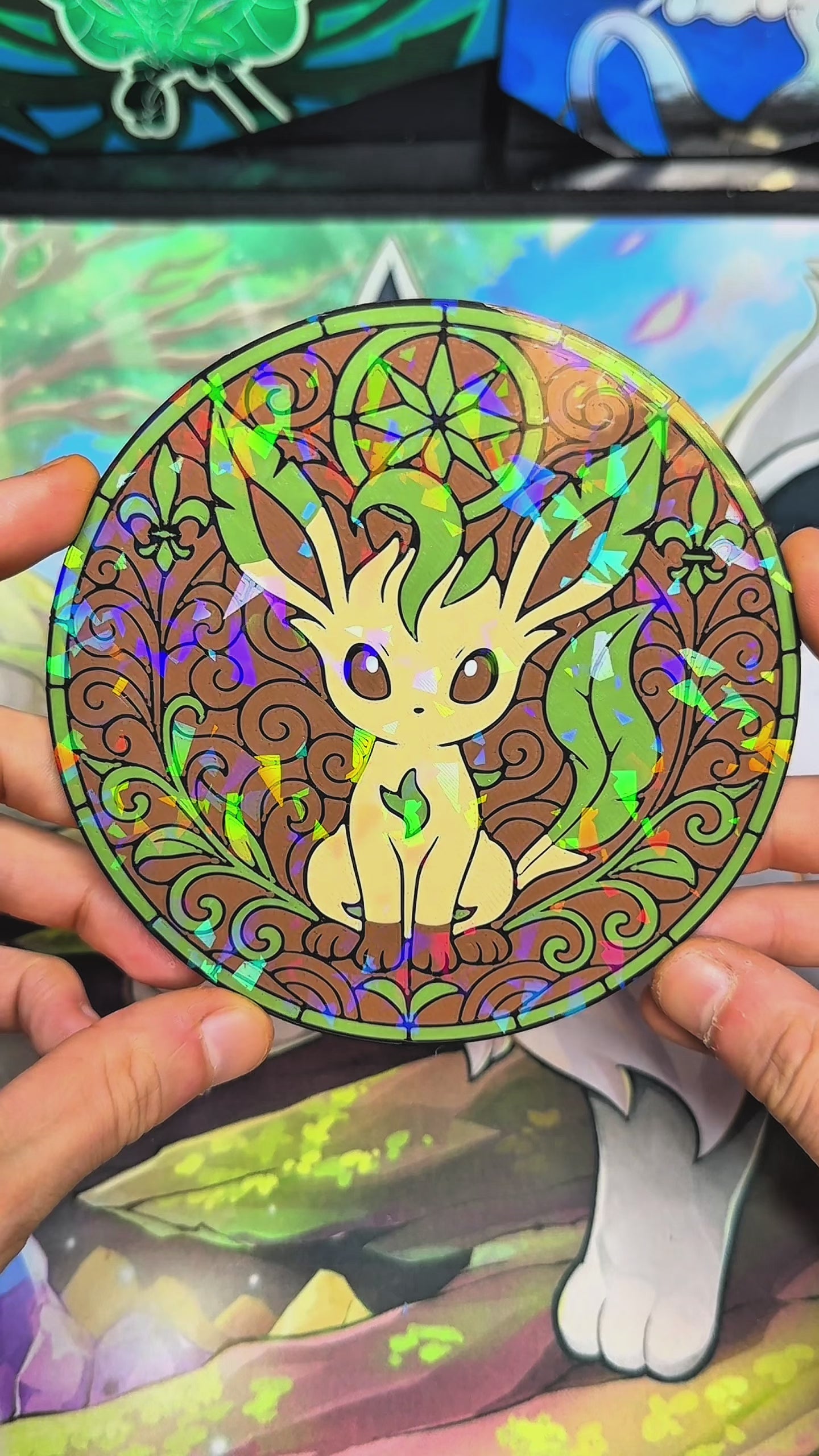 Folipurba #470 – Holo Mosaik-Dekoplatte | 3D-Druck | Dekoratives Sammlerstück | Fan-Made
