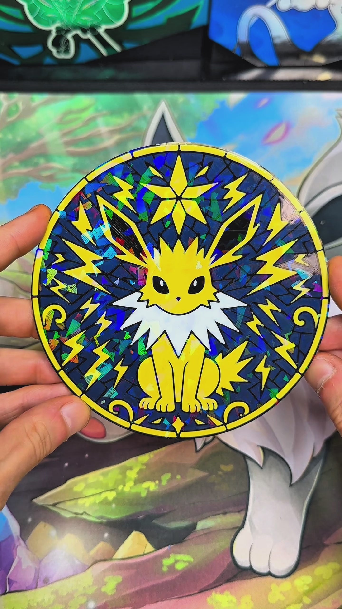 Blitza #135 – Holo Mosaik-Dekoplatte | 3D-Druck | Dekoratives Sammlerstück | Fan-Made