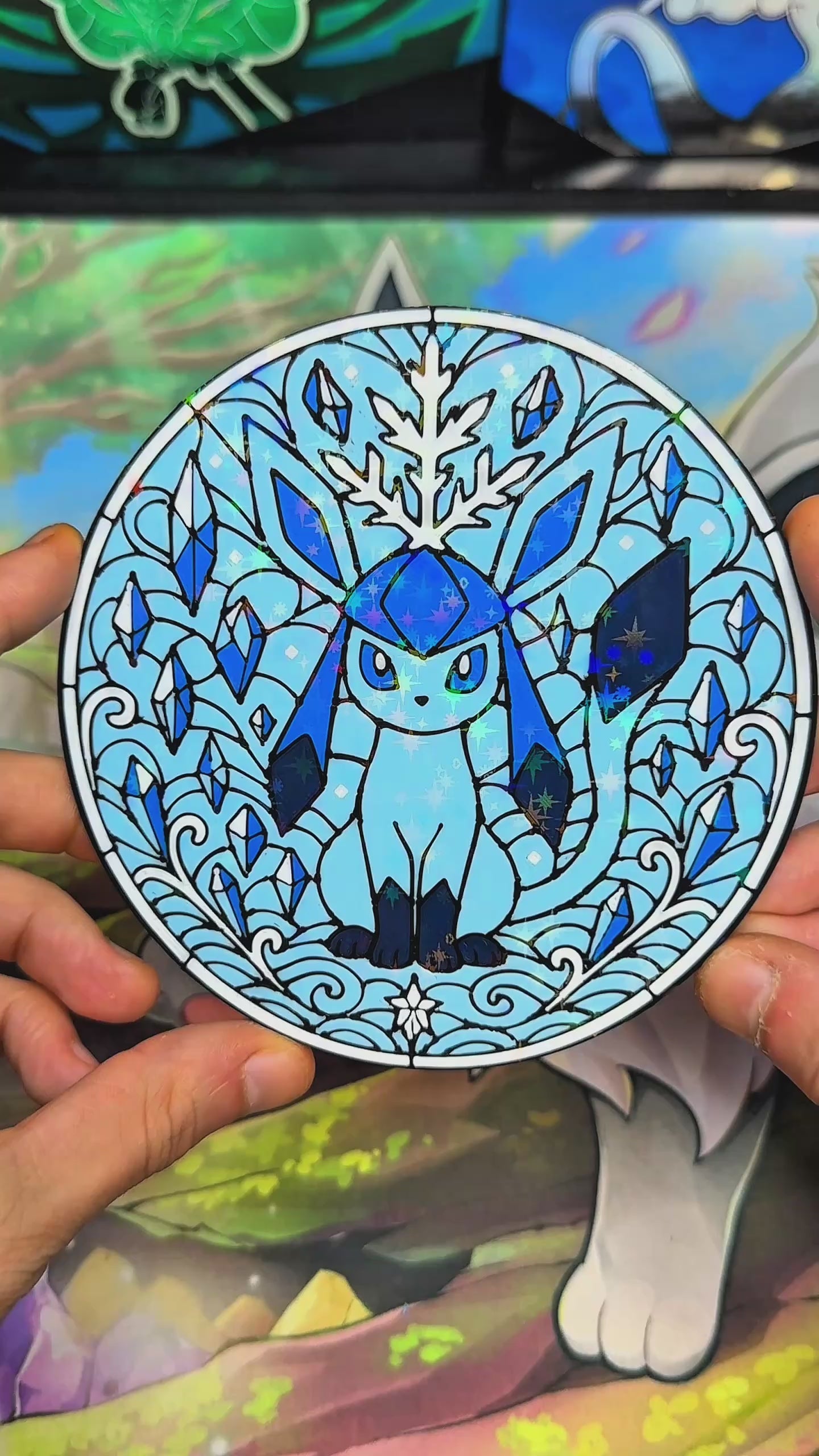 Glaziola #471 – Holo Mosaik-Dekoplatte | 3D-Druck | Dekoratives Sammlerstück | Fan-Made