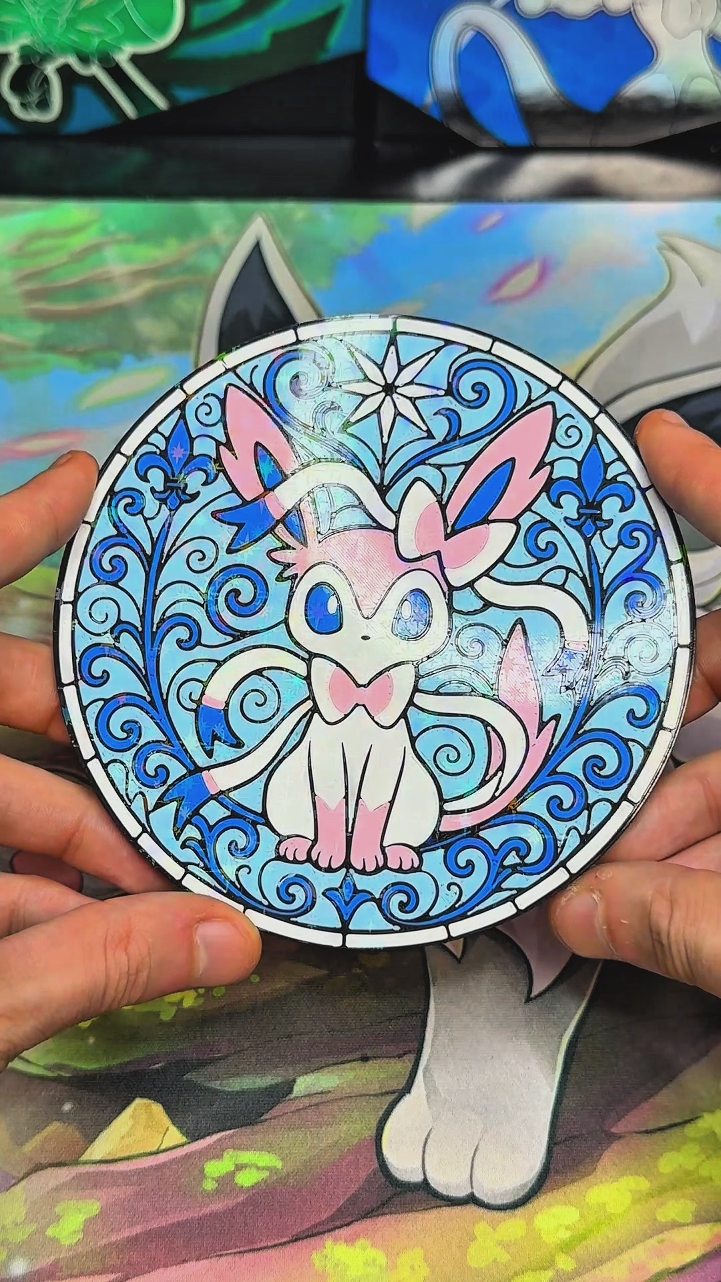 Feelinara #700 – Holo Mosaik-Dekoplatte | 3D-Druck | Dekoratives Sammlerstück | Fan-Made